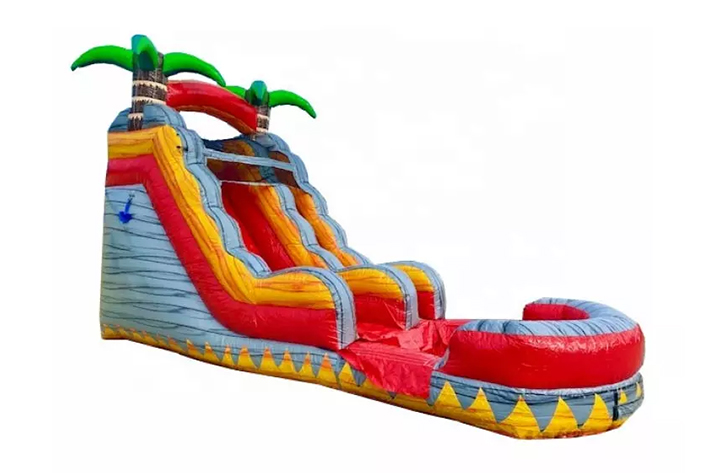 Popular palm tree inflatable water slide FWS311