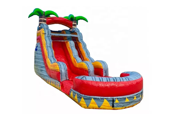 Popular palm tree inflatable water slide FWS311