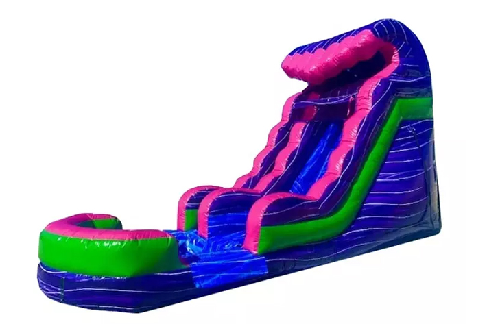 Colorful inflatable marble water slide FWS310