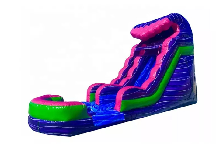 Colorful inflatable marble water slide FWS310