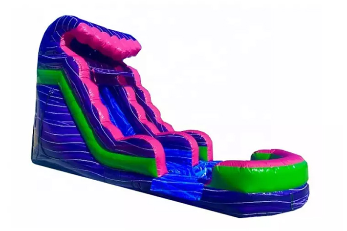 Colorful inflatable marble water slide FWS310