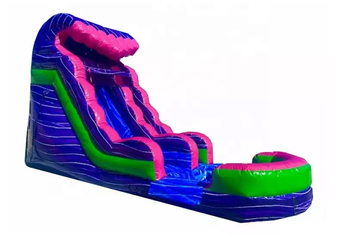 Colorful inflatable marble water slide FWS310