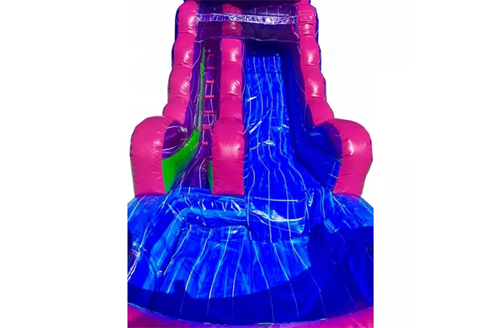 Colorful inflatable marble water slide FWS310