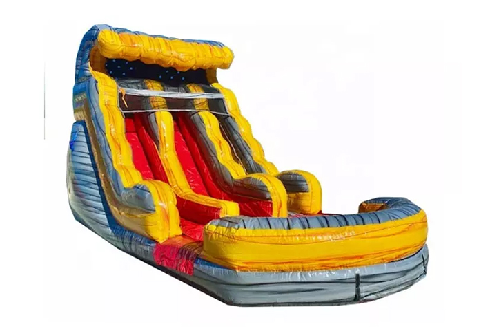 Cheap double lane inflatable water slide FWS309