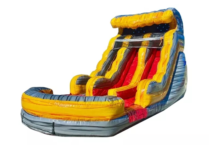 Cheap double lane inflatable water slide FWS309