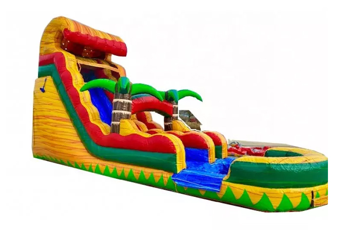 Popular palm tree inflatable water slide FWS306