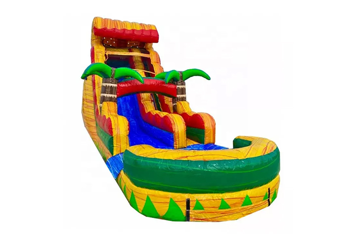 Popular palm tree inflatable water slide FWS306