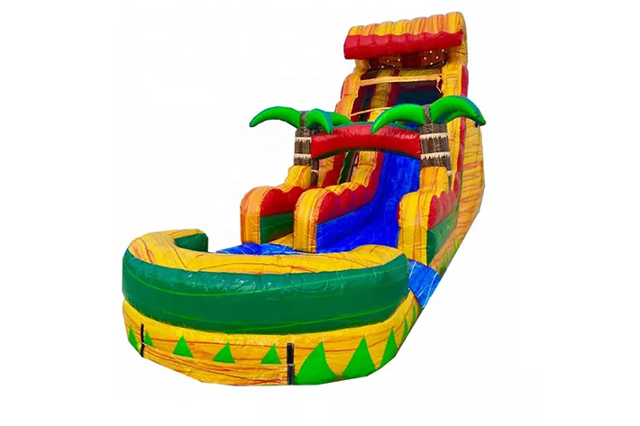 Popular palm tree inflatable water slide FWS306