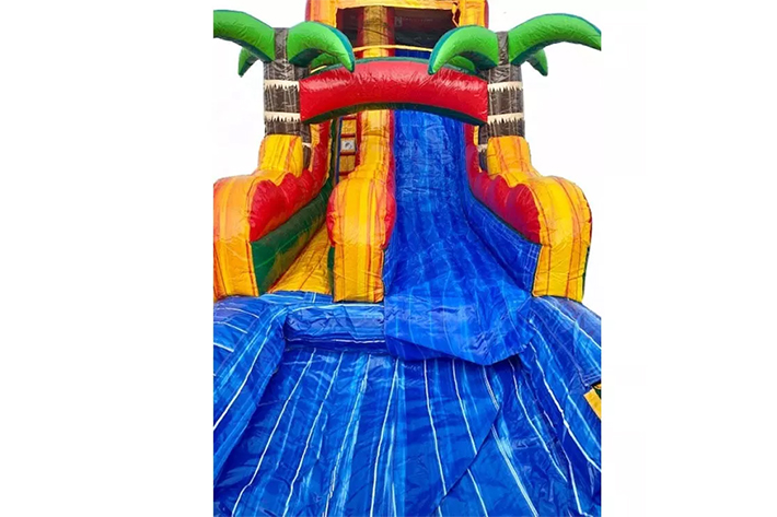 Popular palm tree inflatable water slide FWS306