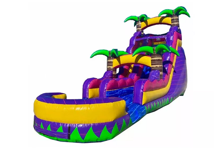 Inflatable wet slides with pool FWS304