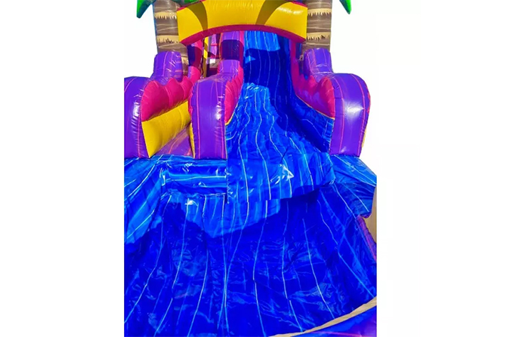 Inflatable wet slides with pool FWS304