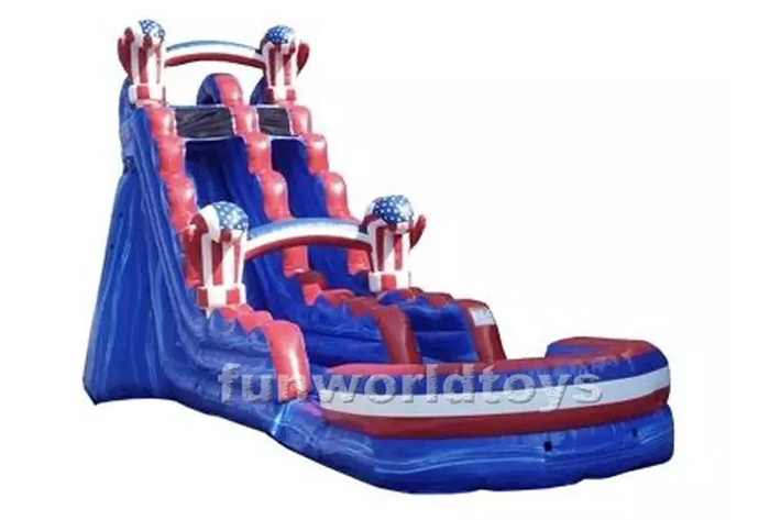 Inflatable American Knockout Water Slide FWS298