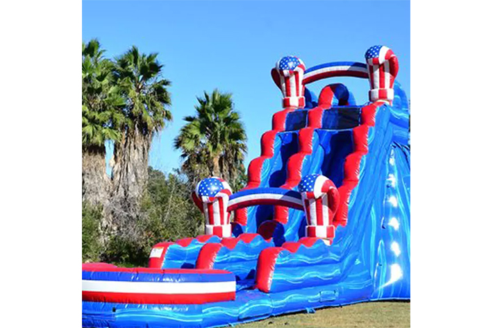 Inflatable American Knockout Water Slide FWS298