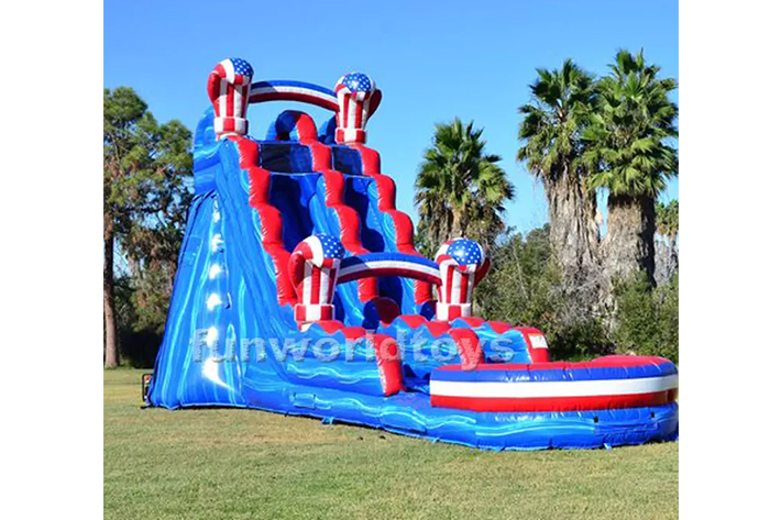 Inflatable American Knockout Water Slide FWS298