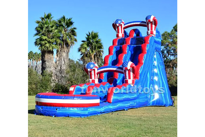 Inflatable American Knockout Water Slide FWS298