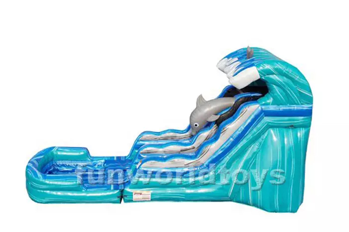 New inflatable ocean water slide FWS296