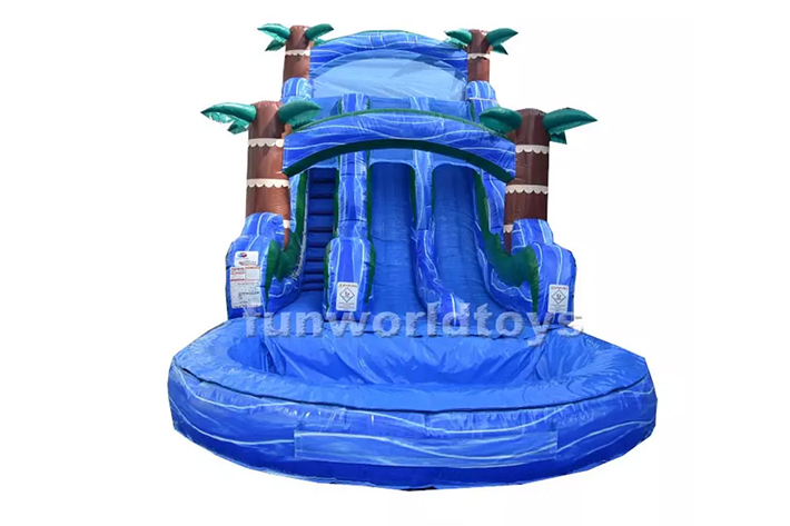 Commercial backyard marble tropical water slide FWS290