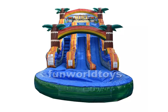 Commercial backyard marble tropical water slide FWS290