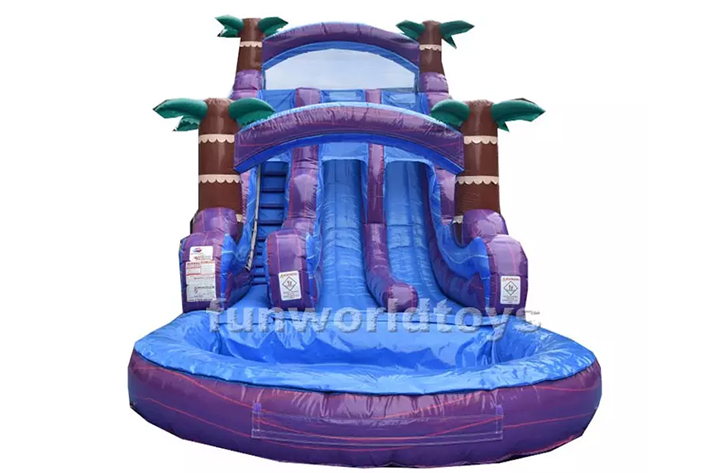 Commercial backyard marble tropical water slide FWS290