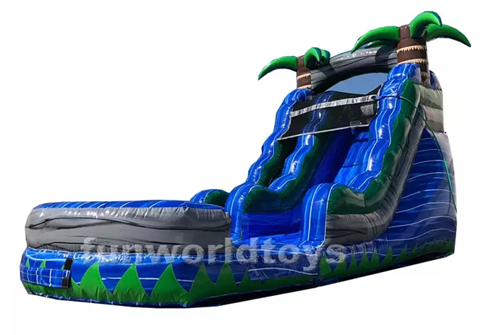 Hot Blue Marble Inflatable water slide FWS282