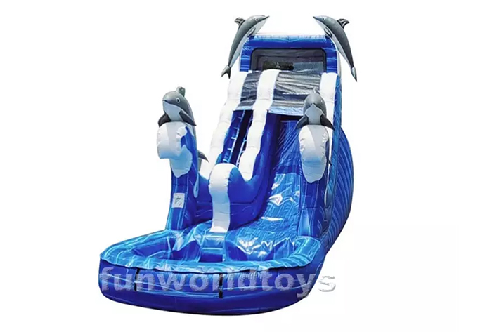 Blue Dolphin Inflatable Water Slide FWS280