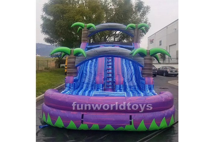 Fun Air Slide Palm Tree Inflatable Water Slide FWS278