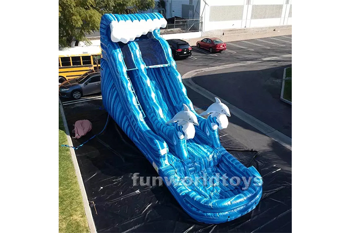 Playground park inflatable water slide FWS276