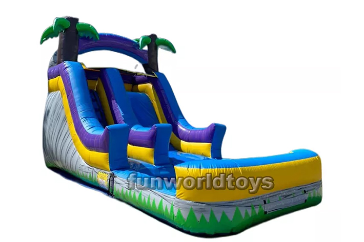 Commercial custom backyard inflatable tropical slide FWS275