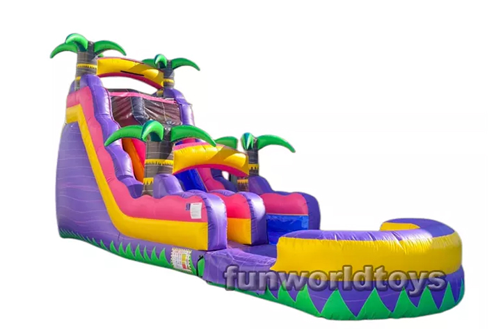 Commercial custom backyard inflatable tropical slide FWS275