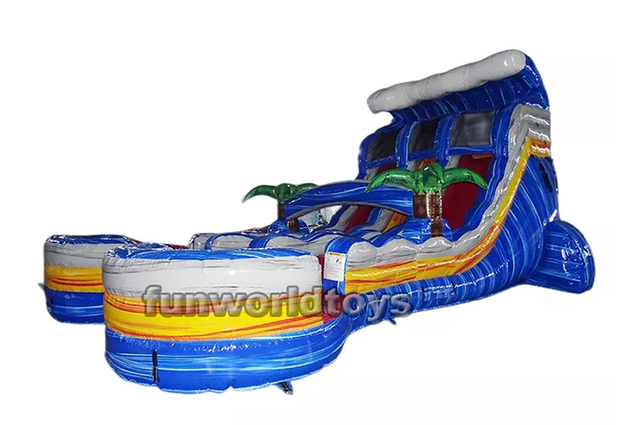 Party Rental inflatable double water slides FWS270