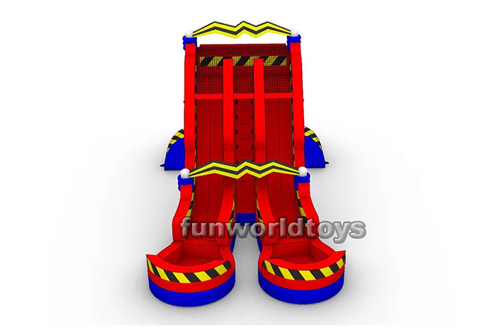 Double inflatable run slides FWS269