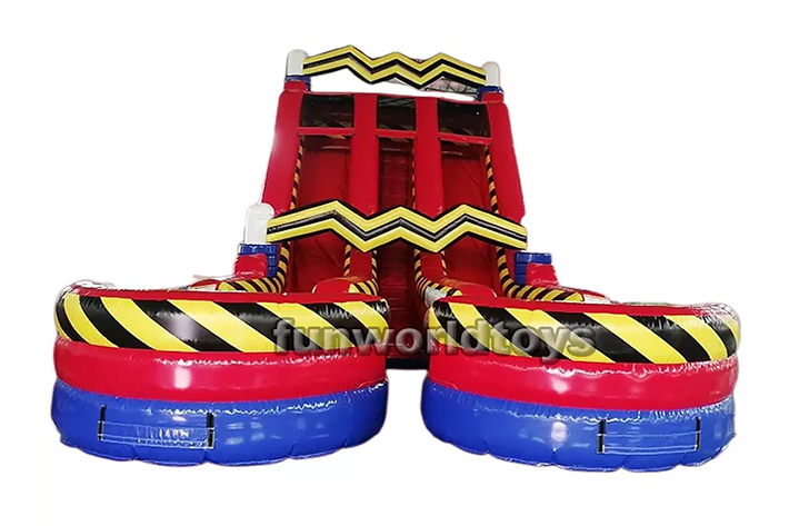 Double inflatable run slides FWS269