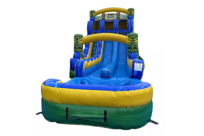 18ft dual lane inflatable water slides FWS267