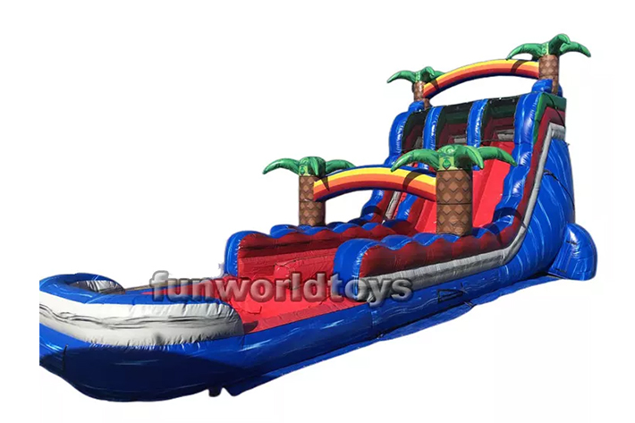 18ft dual lane inflatable water slides FWS267