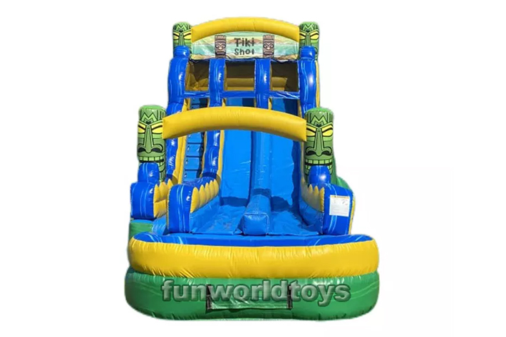 18ft dual lane inflatable water slides FWS267