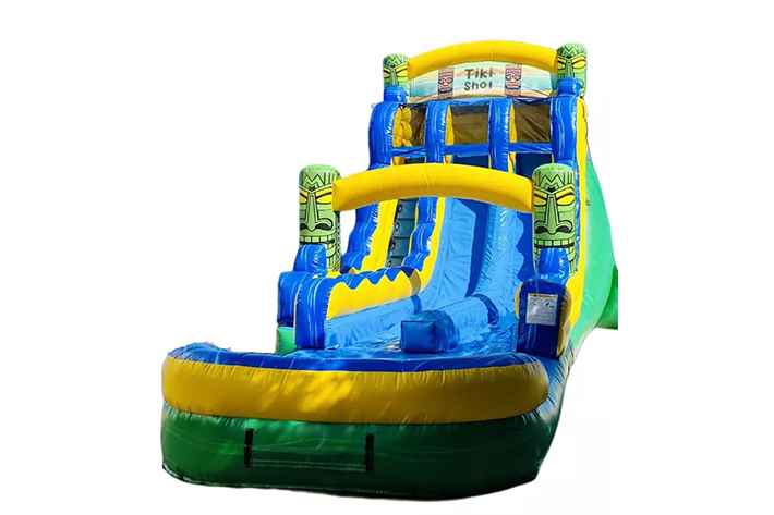 18ft dual lane inflatable water slides FWS267