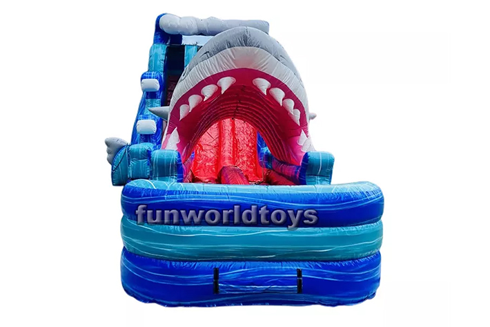 Outdoor shark inflatable water slide FWS265