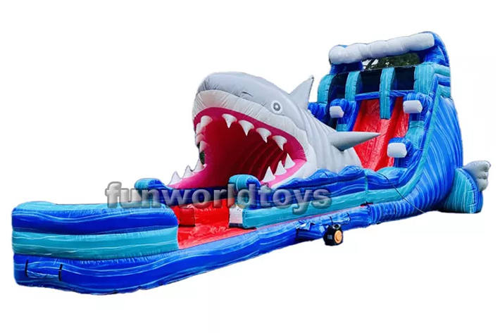 Outdoor shark inflatable water slide FWS265