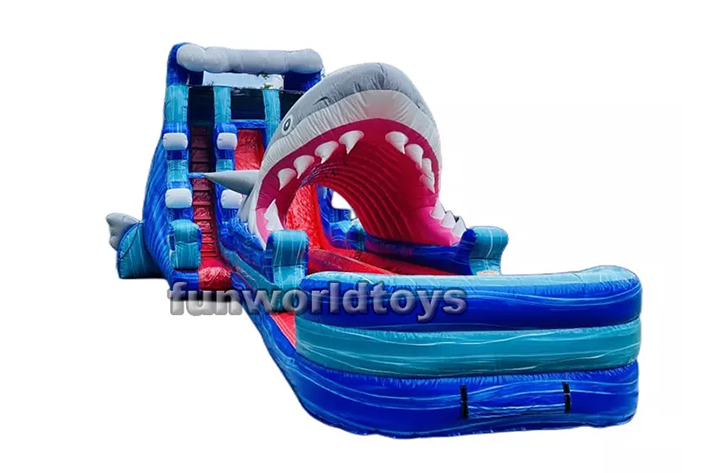 Outdoor shark inflatable water slide FWS265