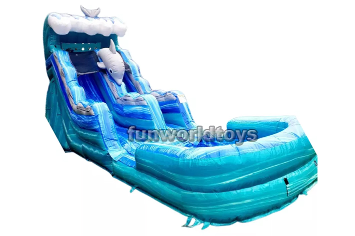 China 15ft dolphin tail water slides FWS263