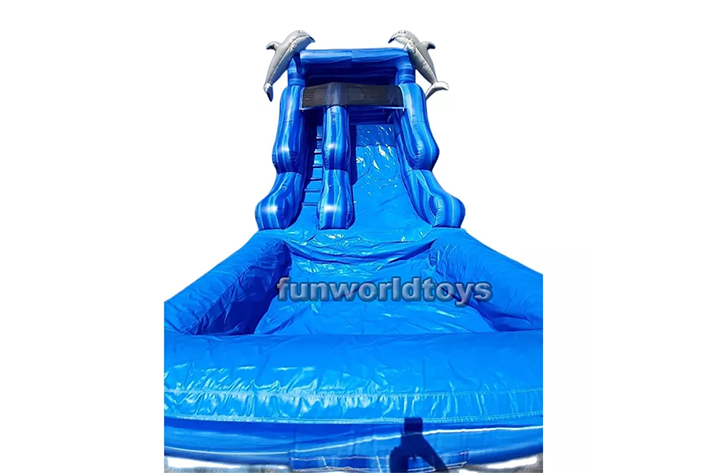 Commercial use 15ft kids single lane water slides FWS262