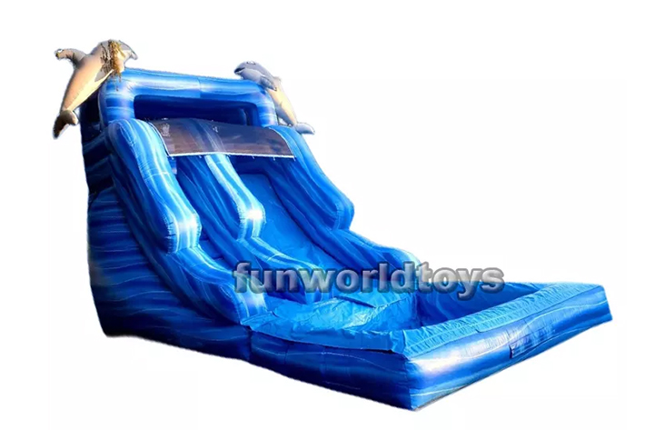 Commercial use 15ft kids single lane water slides FWS262