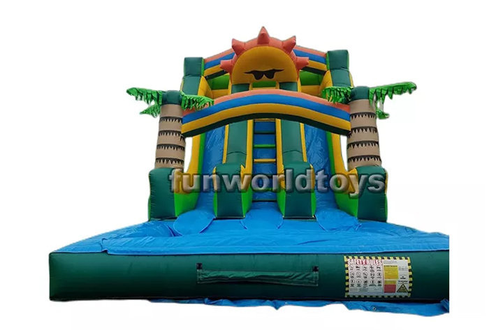 Backyard dual sun inflatable water slides FWS261