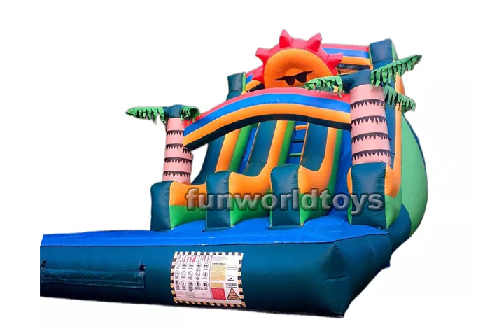 Backyard dual sun inflatable water slides FWS261