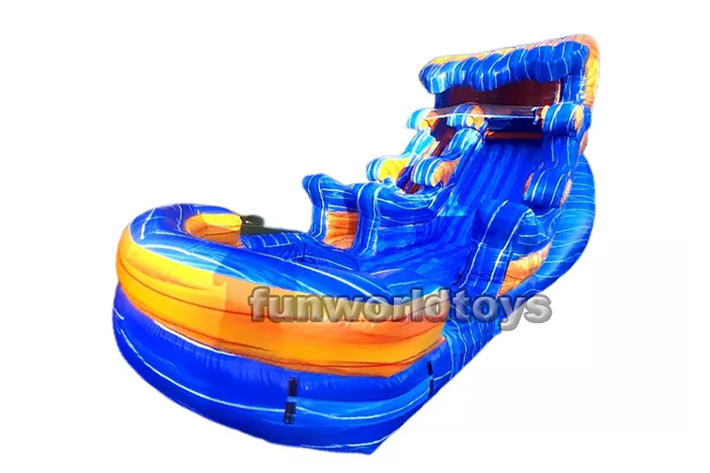 Commercial inflatable wave water slides FWS258