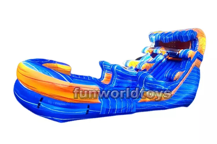 Commercial inflatable wave water slides FWS258