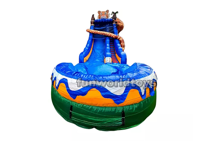 2022 popular style Jaguar inflatable water slides FWS257