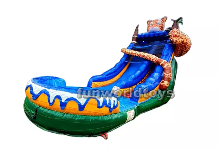 2022 popular style Jaguar inflatable water slides FWS257