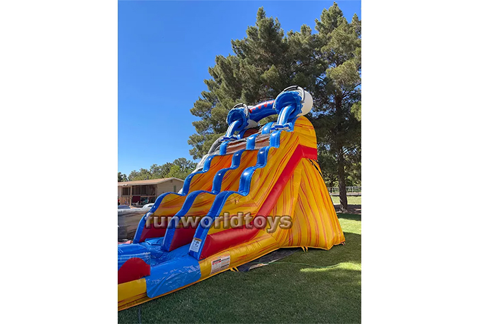 Fun world bucket drop inflatable water slides FWS256