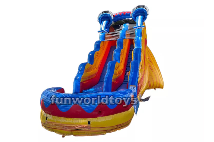 Fun world bucket drop inflatable water slides FWS256